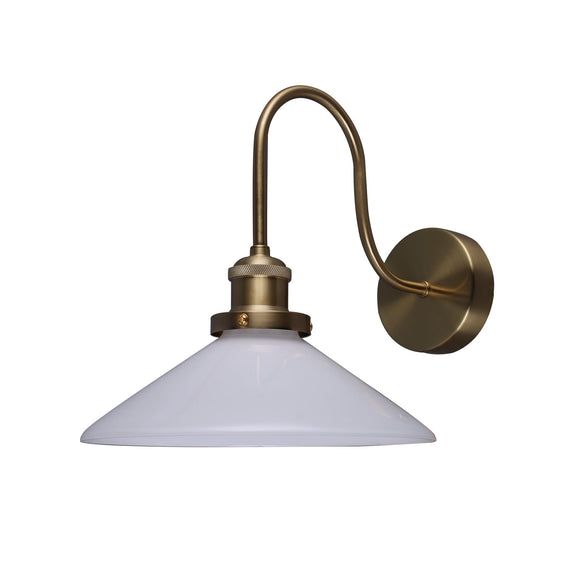 Gemma Wall Light White & Brass - LL002WL008W