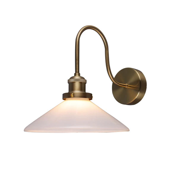 Gemma Wall Light White & Brass - LL002WL008W
