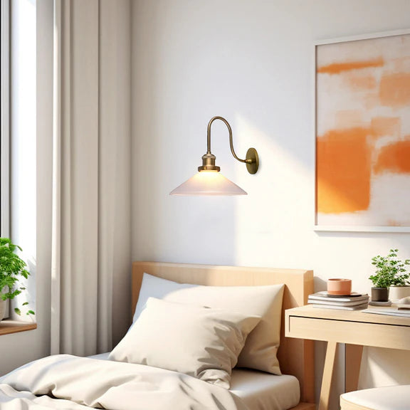 Gemma Wall Light White & Brass - LL002WL008W