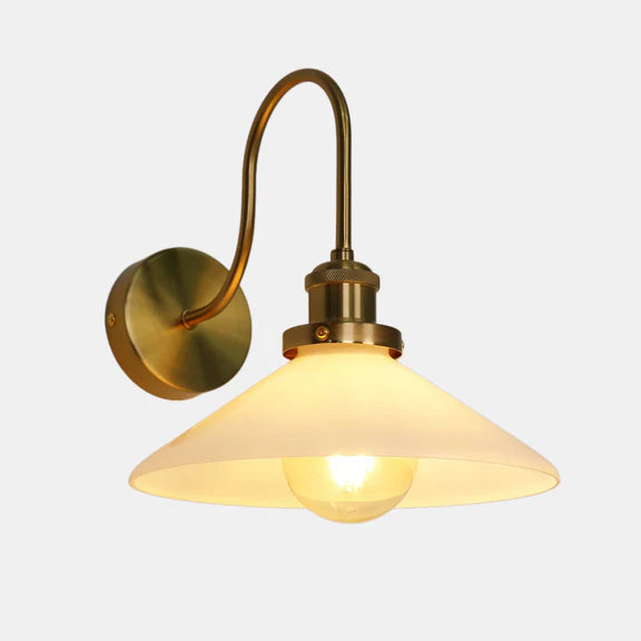 Gemma Wall Light White & Brass - LL002WL008W