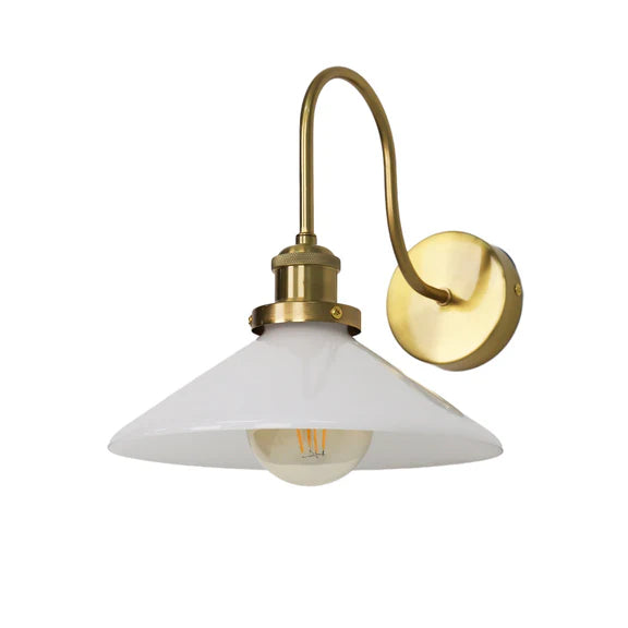 Gemma Wall Light White & Brass - LL002WL008W