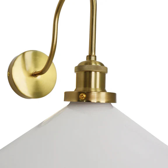 Gemma Wall Light White & Brass - LL002WL008W