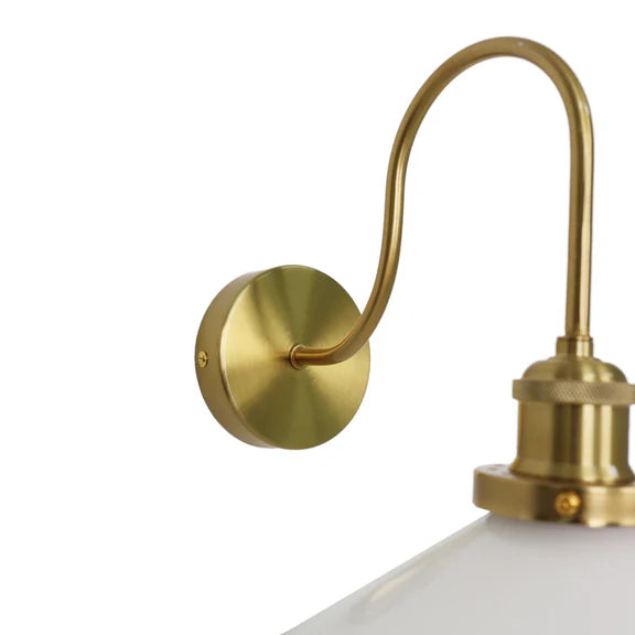 Gemma Wall Light White & Brass - LL002WL008W