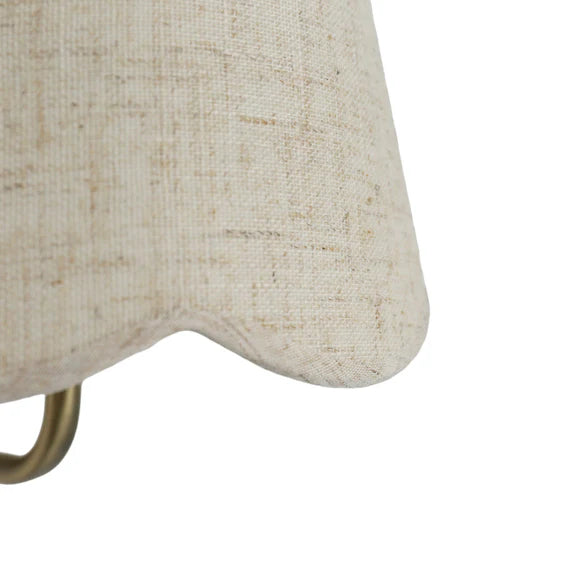 Lottie Wall Light Antique Brass & Linen - LL002WL009SD