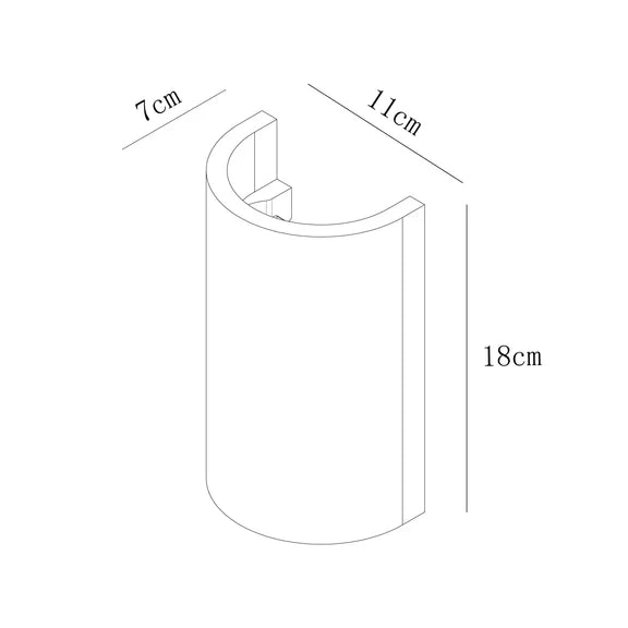 Verda 2 Light Plaster Up & Down Wall Light White - LL002WL012