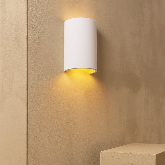Verda 2 Light Plaster Up & Down Wall Light White - LL002WL012