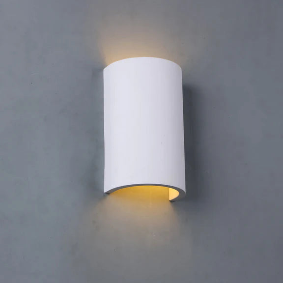 Verda 2 Light Plaster Up & Down Wall Light White - LL002WL012