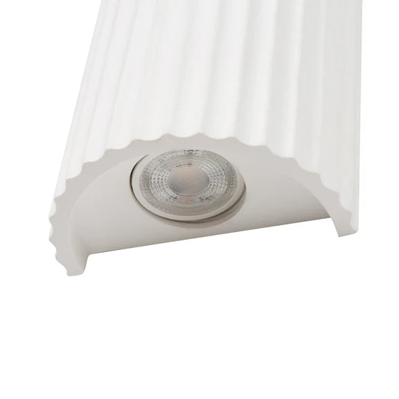 Jorik 2 Light Plaster Up & Down Wall Light White - LL002WL013