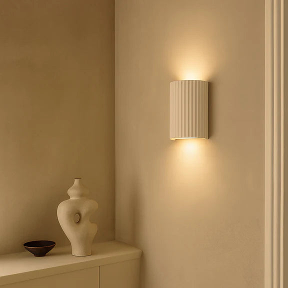 Jorik 2 Light Plaster Up & Down Wall Light White - LL002WL013