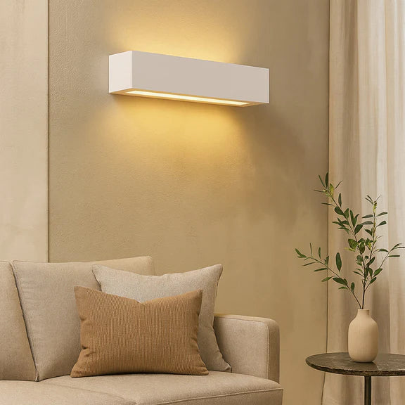 Elvon Plaster Medium Wall Light White - LL002WL014M