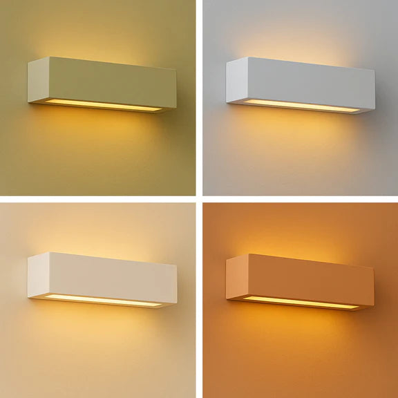 Elvon Plaster Medium Wall Light White - LL002WL014M