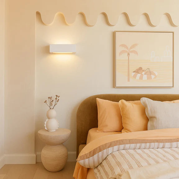 Elvon Plaster Small Wall Light White - LL002WL014S