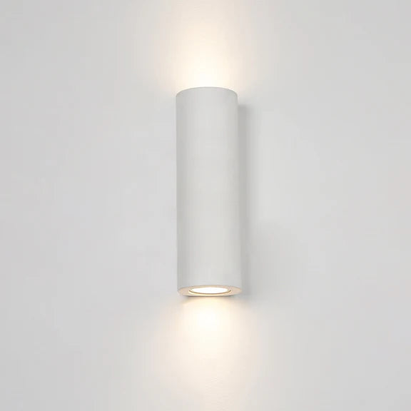 Onyx 2 Light Plaster Up & Down Wall Light White - LL002WL015