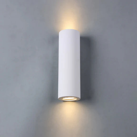 Onyx 2 Light Plaster Up & Down Wall Light White - LL002WL015
