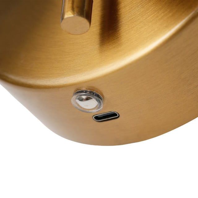 Rhea Rechargeable LED Wall Light 2W 3CCT Brass & Amber - LL002WL017AM