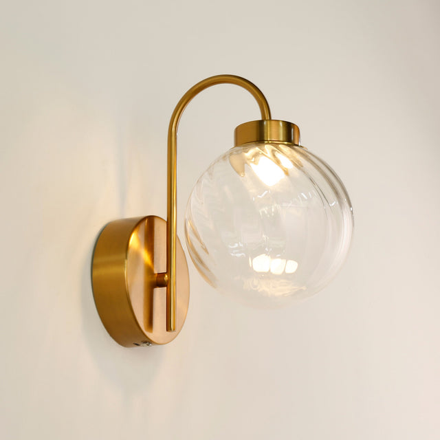 Rhea Rechargeable LED Wall Light 2W 3CCT Brass & Clear - LL002WL017C