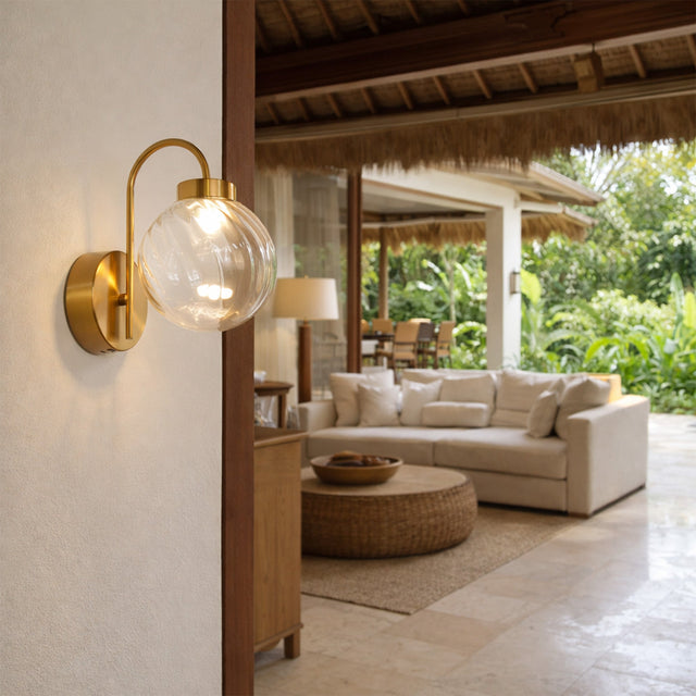 Rhea Rechargeable LED Wall Light 2W 3CCT Brass & Clear - LL002WL017C