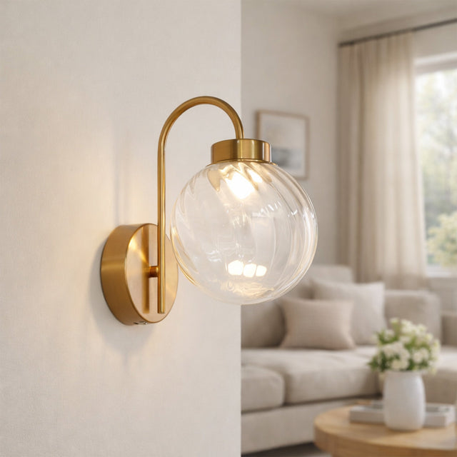 Rhea Rechargeable LED Wall Light 2W 3CCT Brass & Clear - LL002WL017C
