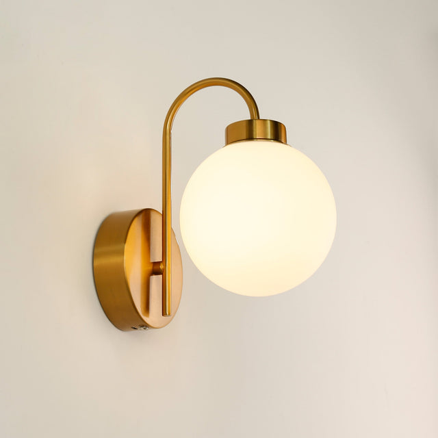 Rhea Rechargeable LED Wall Light 2W 3CCT Brass & Opal - LL002WL017W