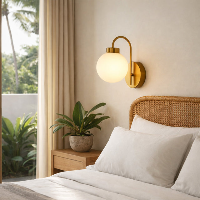 Rhea Rechargeable LED Wall Light 2W 3CCT Brass & Opal - LL002WL017W