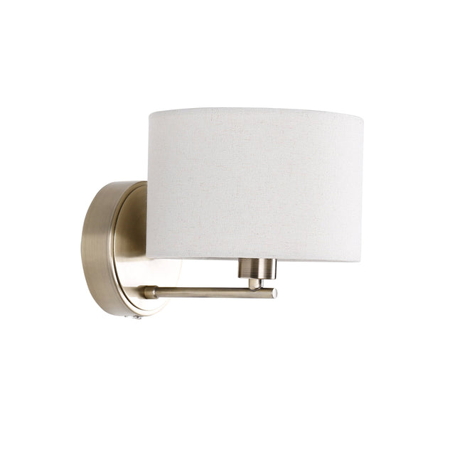 Clarissa Rechargeable LED Wall Light 2W 3CCT Antique Brass & Linen - LL002WL018AB