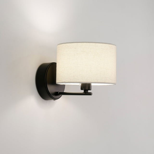 Clarissa Rechargeable LED Wall Light 2W 3CCT Matte Black & Linen - LL002WL018B