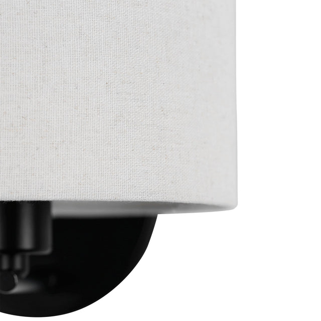 Clarissa Rechargeable LED Wall Light 2W 3CCT Matte Black & Linen - LL002WL018B