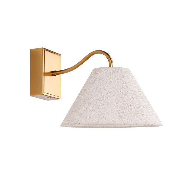 Rosalind Rechargeable LED Wall Light 2W 3CCT Brass & Linen - LL002WL019BR