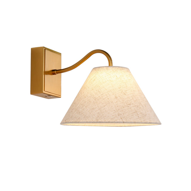 Rosalind Rechargeable LED Wall Light 2W 3CCT Brass & Linen - LL002WL019BR