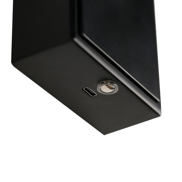 Rosalind Rechargeable LED Wall Light 2W 3CCT Matte Black & Linen - LL002WL019B