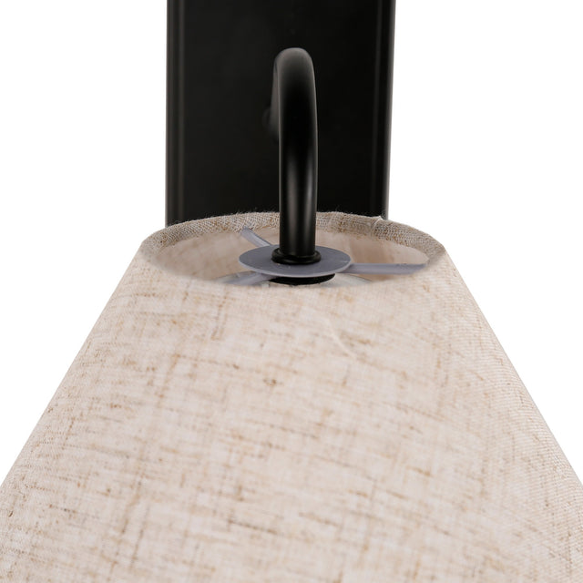 Rosalind Rechargeable LED Wall Light 2W 3CCT Matte Black & Linen - LL002WL019B