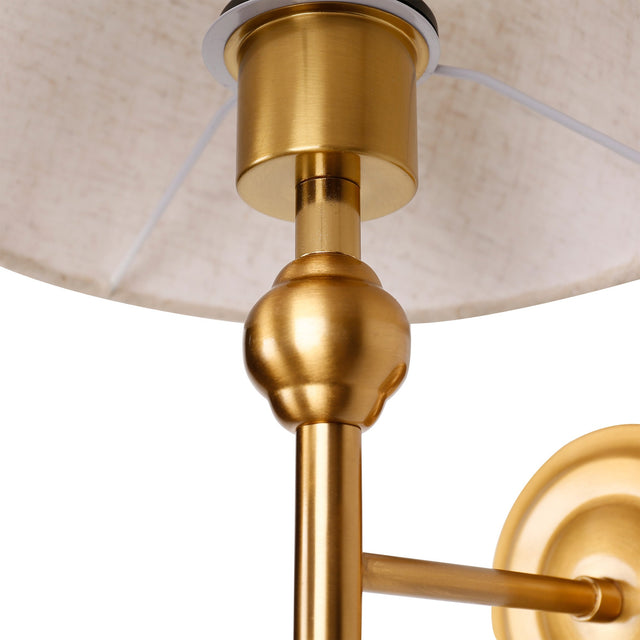 Violet Wall Light Brass & Linen - LL002WL020