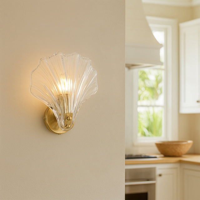 Aurora Wall Light Brass & Clear - LL002WL022C