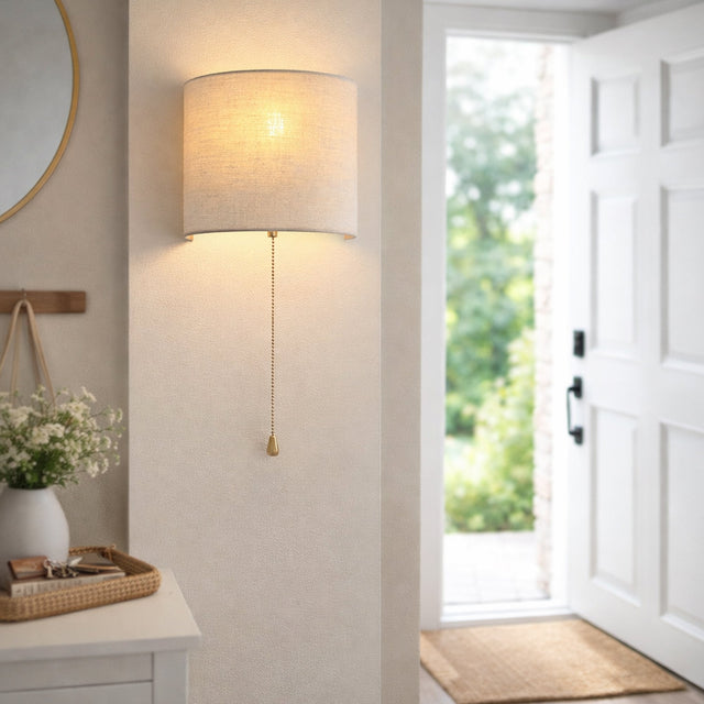 Reese Pull Cord Wall Light White - LL002WL025