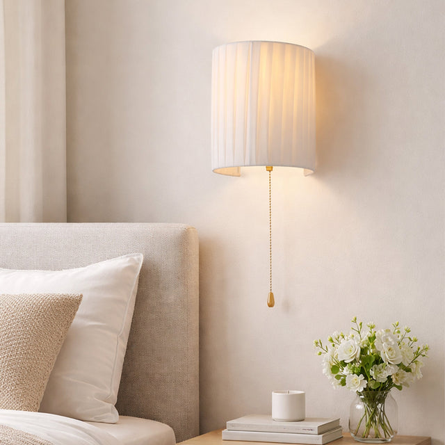 Willow Pull Cord Wall Light White - LL002WL026