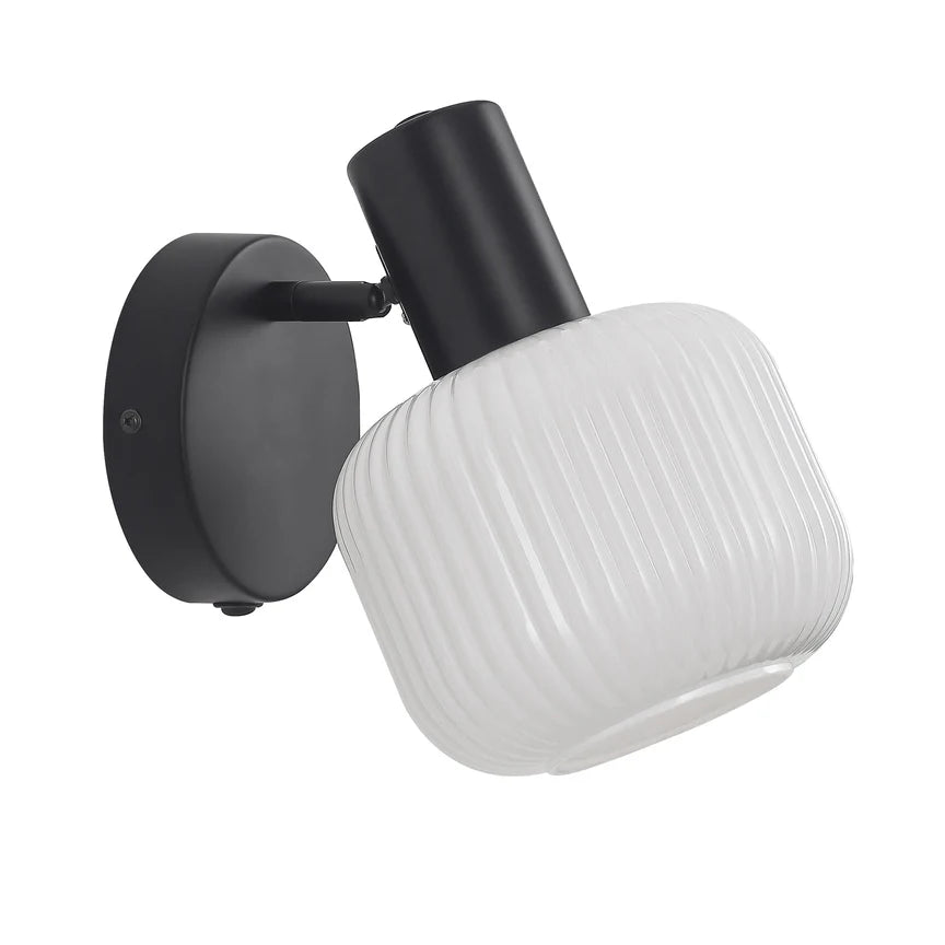 Freja Reading Wall Lamp With Charging Ports Matte Black & White - LL002WL030