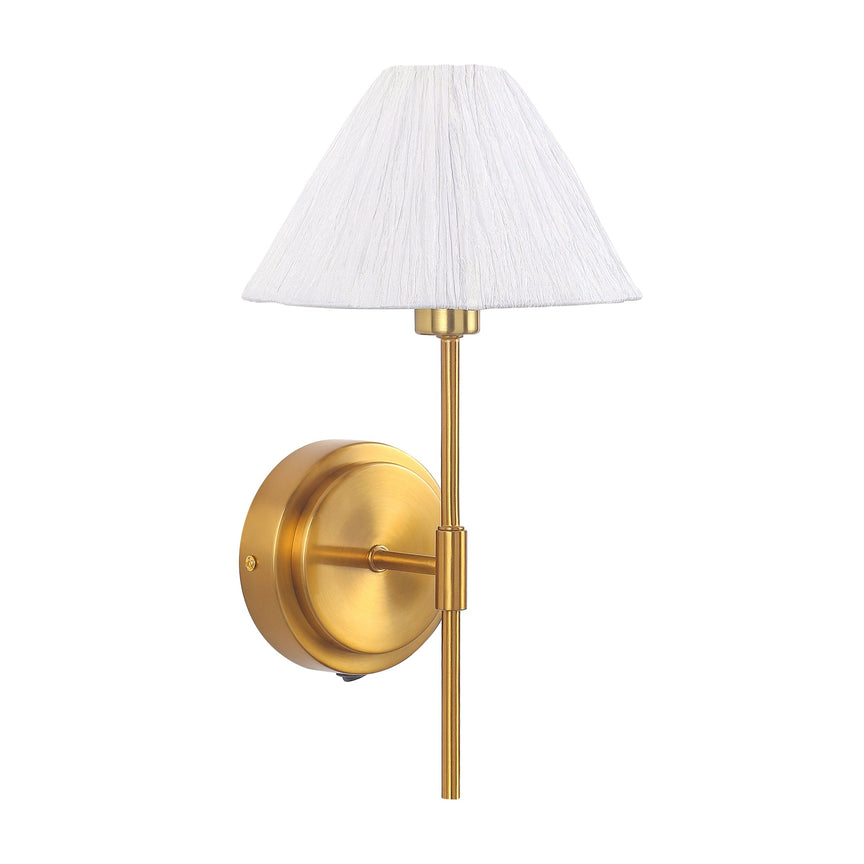 Sigrid Reading Wall Lamp With Charging Ports Brass & White - LL002WL032