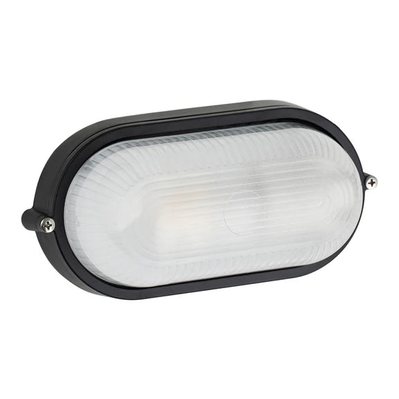 Ezra Oval Outdoor Bunker Light Black - LLOL024BK