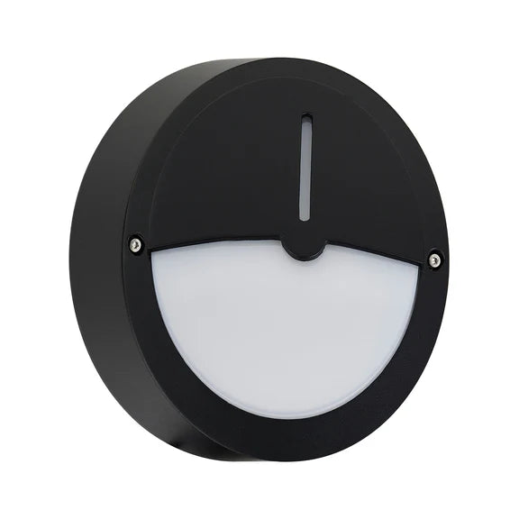 Talvia LED Outdoor Bunker Light With Eyelid 8W TRI Color Black - LLOL027BK