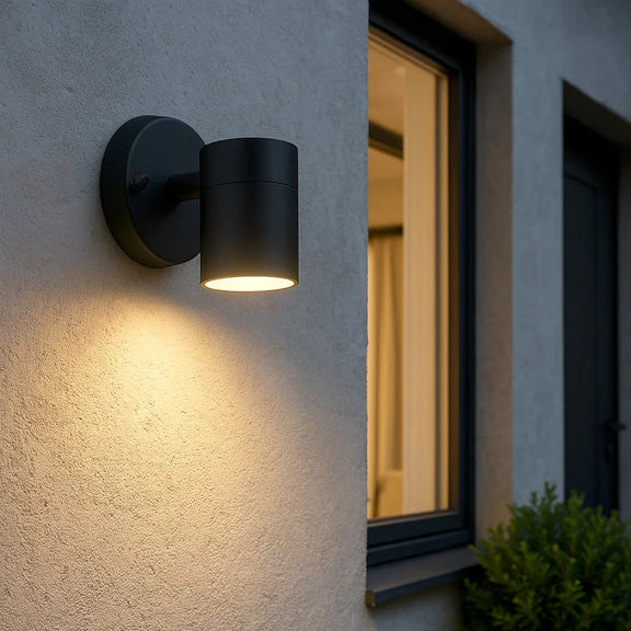 Zyven Fixed Single Outdoor Wall Light Black - LLOL034BK