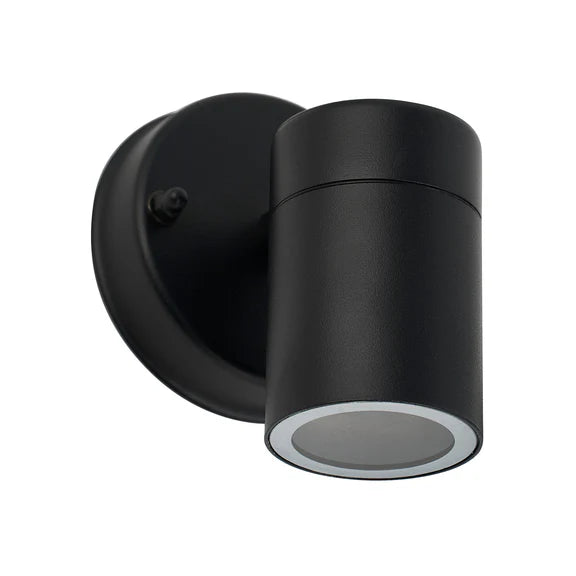 Zyven Fixed Single Outdoor Wall Light Black - LLOL034BK