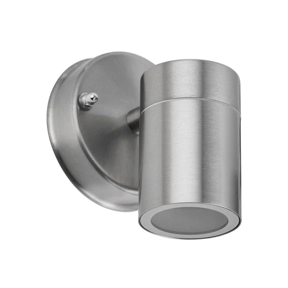 Zyven Fixed Single Outdoor Wall Light Polished Silver - LLOL034S