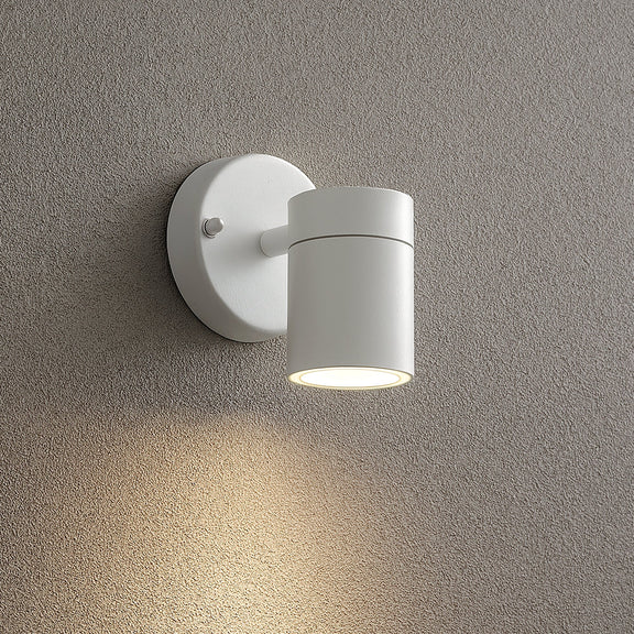 Zyven Fixed Single Outdoor Wall Light White - LLOL034W
