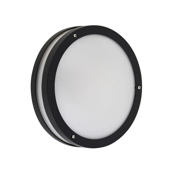 Omira Small LED Outdoor Bunker Light 8W TRI Color Black - LLOL036S