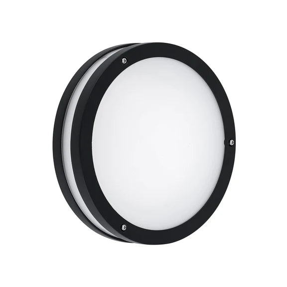 Omira Small LED Outdoor Bunker Light 8W TRI Color Black - LLOL036S