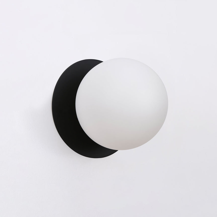 Odessa Small LED Wall Light 8.5W 3000K Frosted Opal & Matt Black - LM002WL001