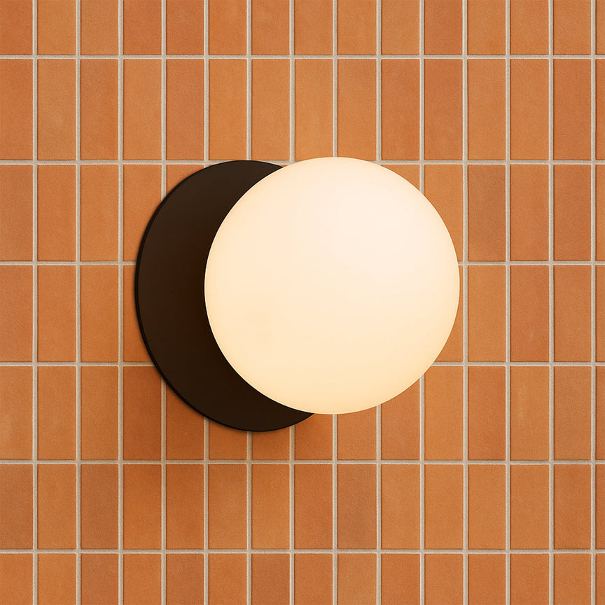 Odessa Small LED Wall Light 8.5W 3000K Frosted Opal & Matt Black - LM002WL001