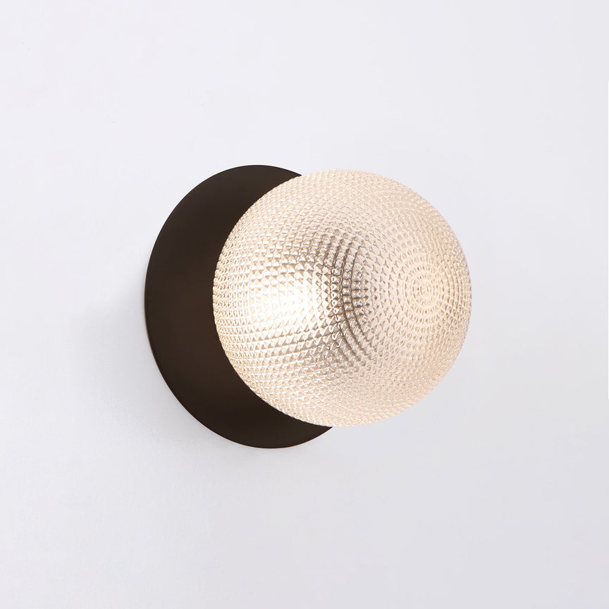 Odessa Small Diamond Cut LED Wall Light 8.5W 3000K Clear & Matt Black - LM002WL004