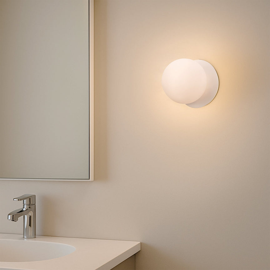 Odessa Small LED Wall Light 8.5W 3000K Frosted Opal & Matt White - LM002WL005