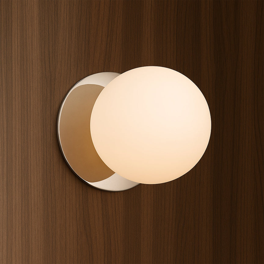 Odessa Small LED Wall Light 8.5W 3000K Frosted Opal & Chrome - LM002WL009